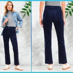 LOFT Women's Navy Syraight Corduroy Pants